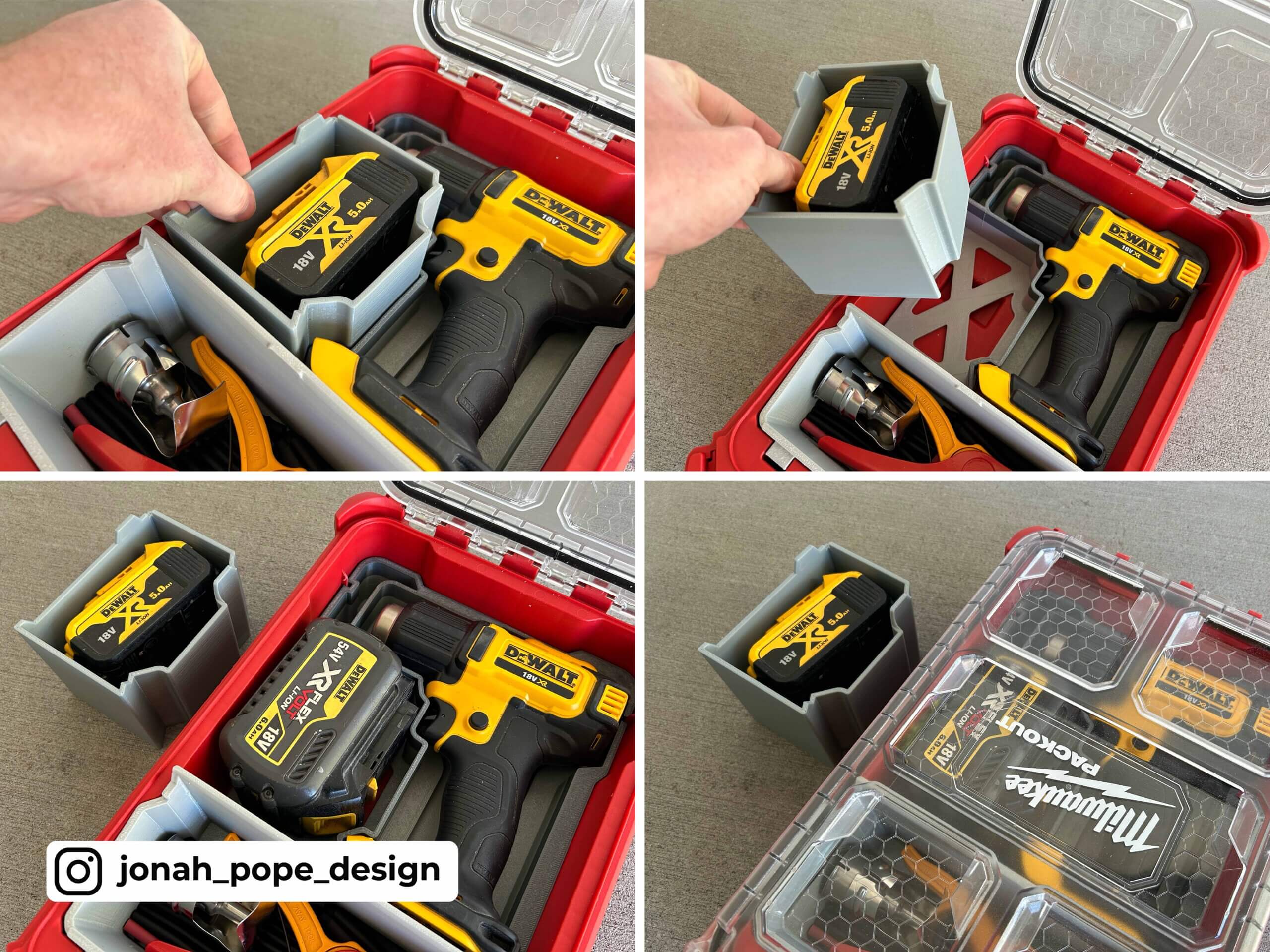 DeWalt TOUGHSYSTEM 2.0 Tool Tray Kaizen Inserts